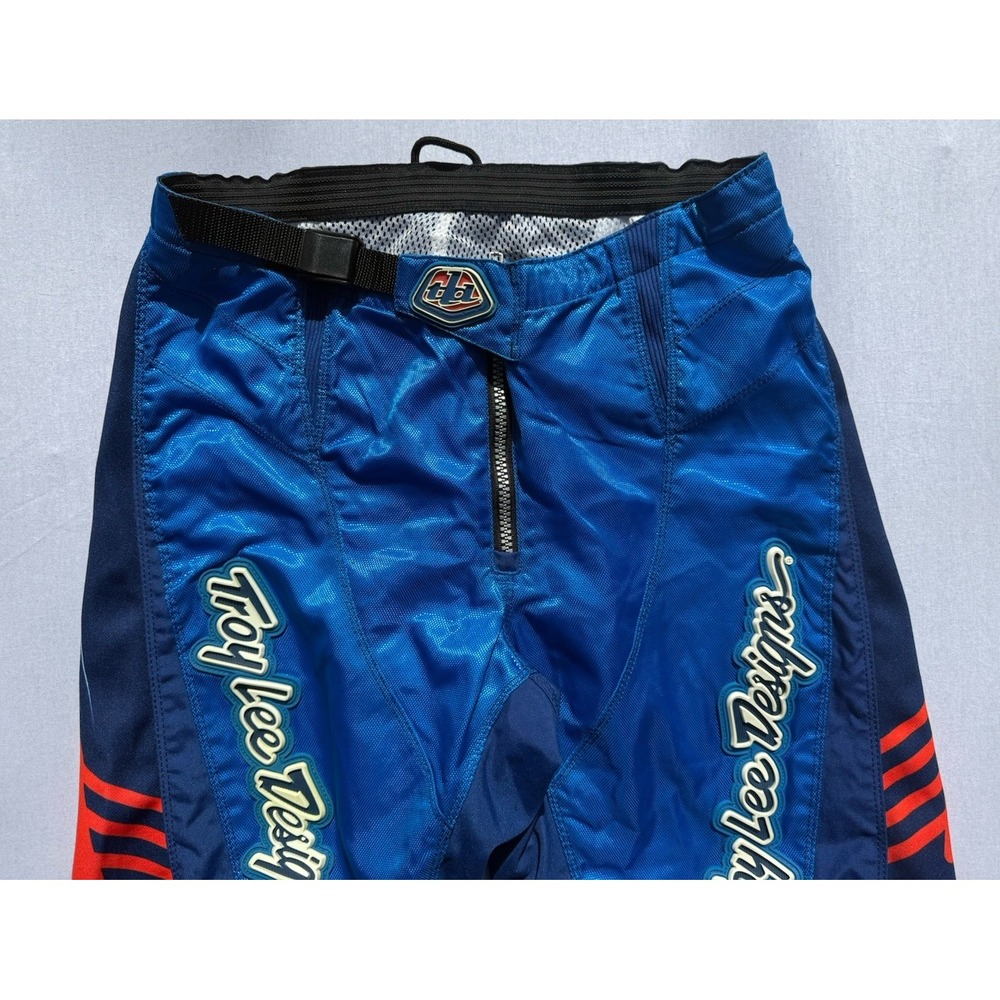 Troy Lee Design Motocross Pants Mens Size 36 Blue/Black/Red ATV Dirtbike Y2K 90s - Picture 3 of 14